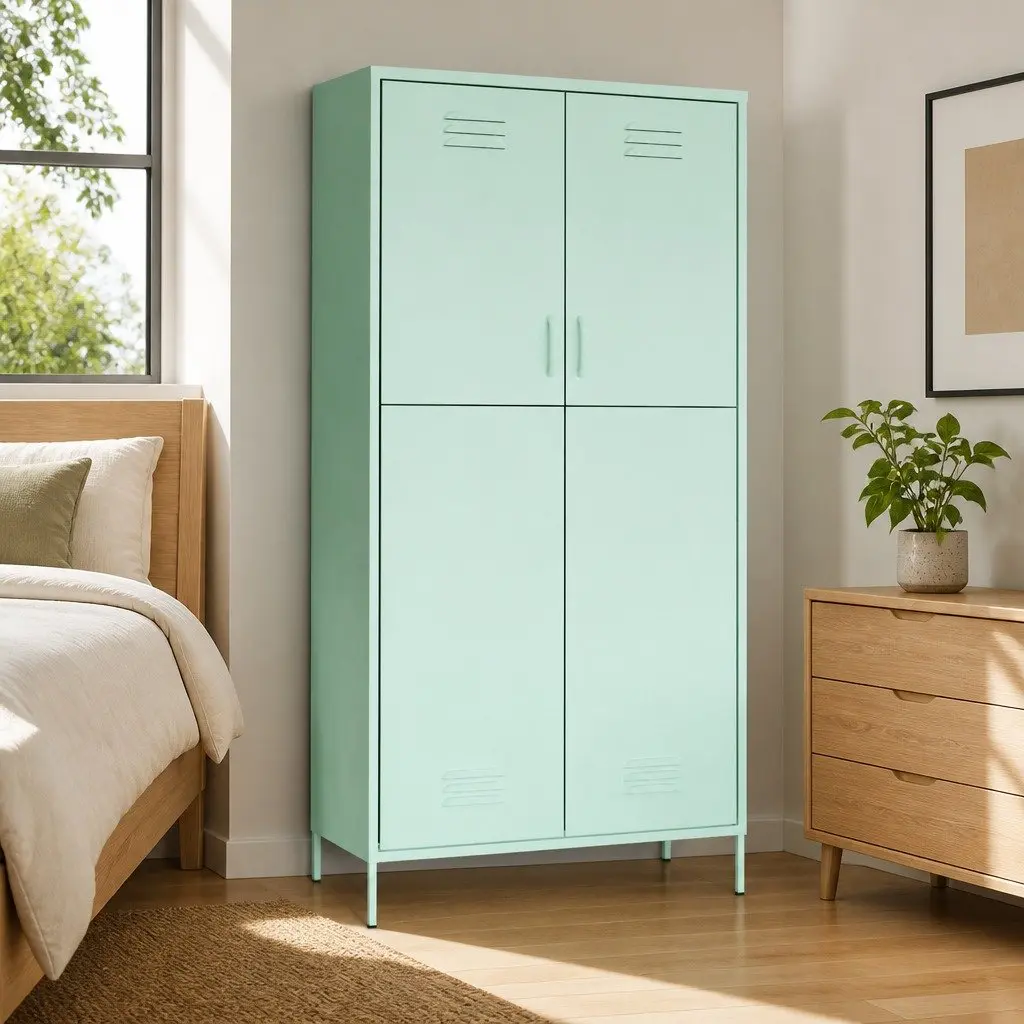 Green Wardrobe Cabinet 90x50x180cm