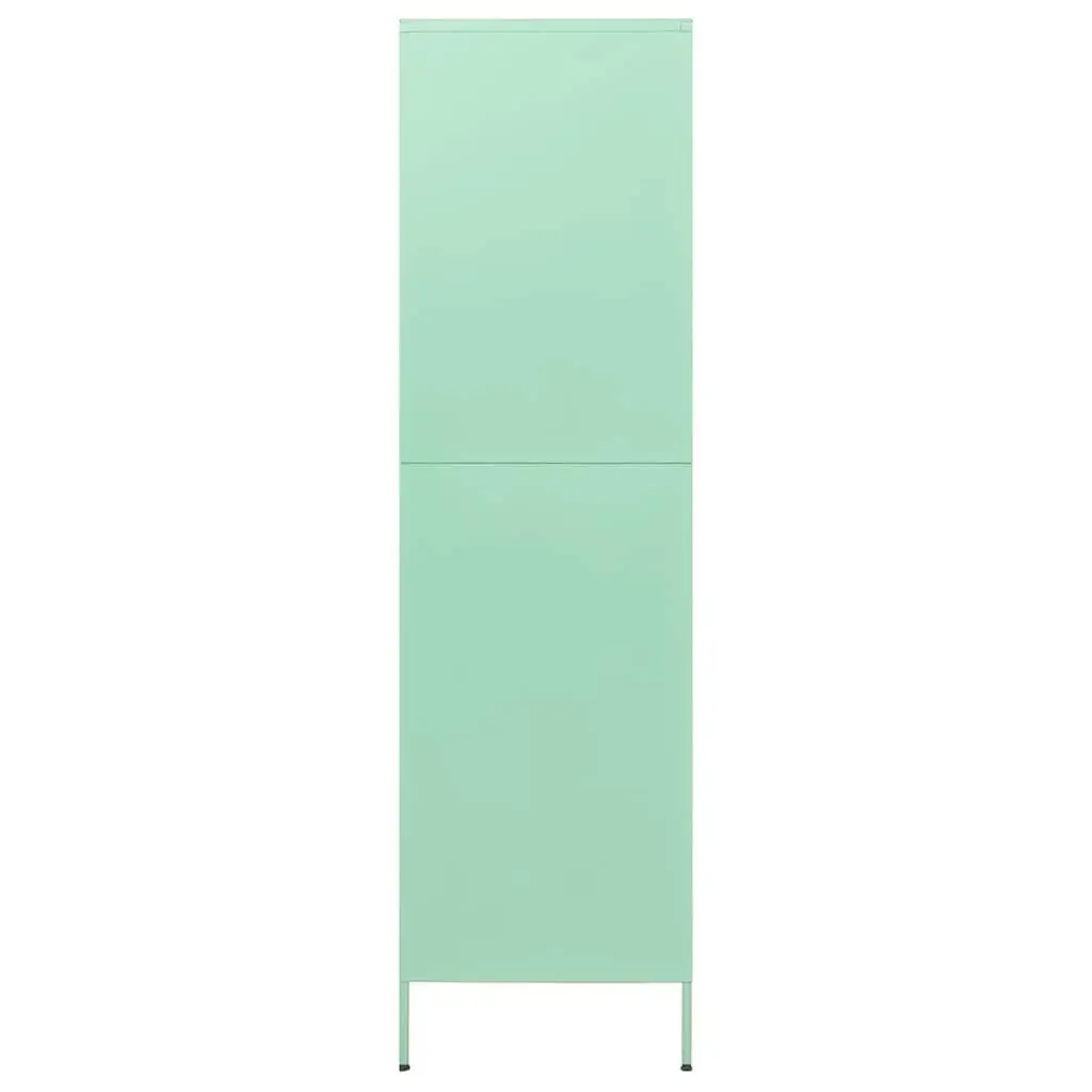 Wardrobe Cabinet Green 90x50x180cm Steel Storage Cupboard