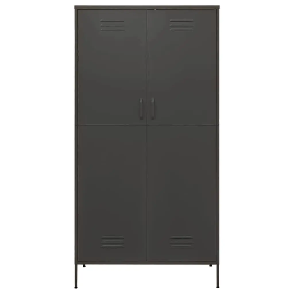 Anthracite Steel Storage Cabinet 90x50x180 cm