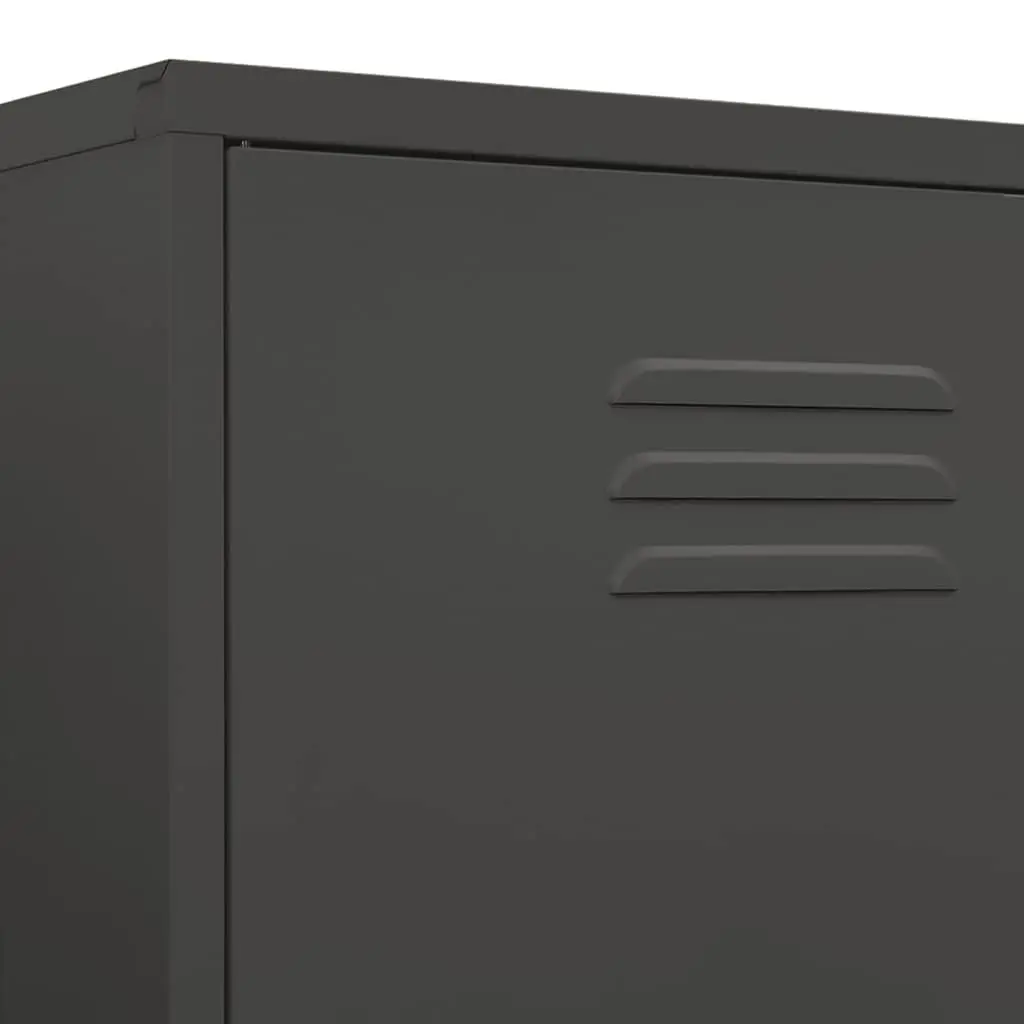 Anthracite Steel Storage Cabinet 90x50x180 cm