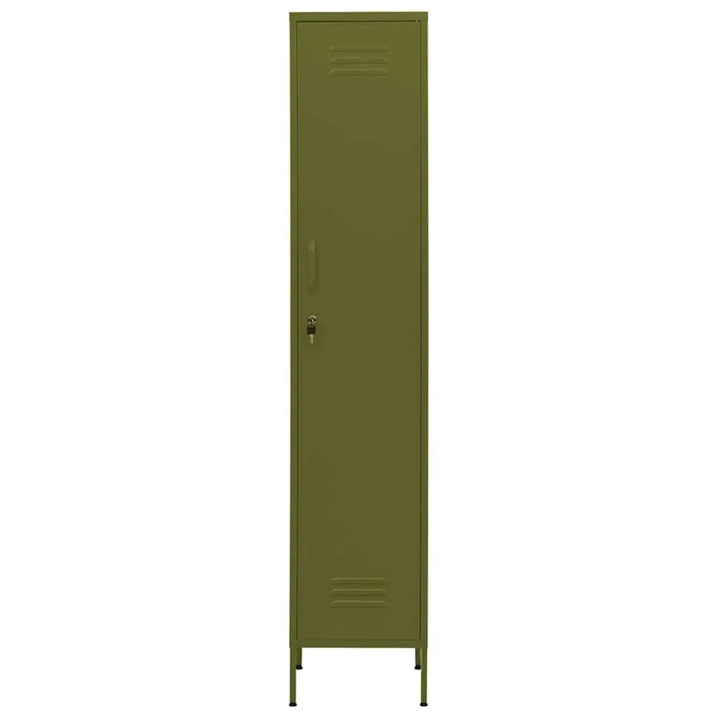 Steel Locker Cabinet for Office Storage with 4 Adjustable Shelves Green
