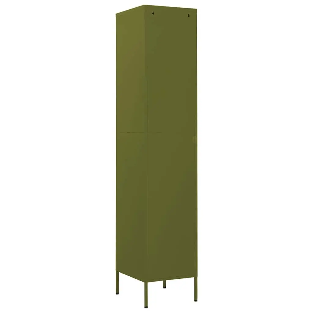 Steel Locker Cabinet for Office Storage with 4 Adjustable Shelves Green