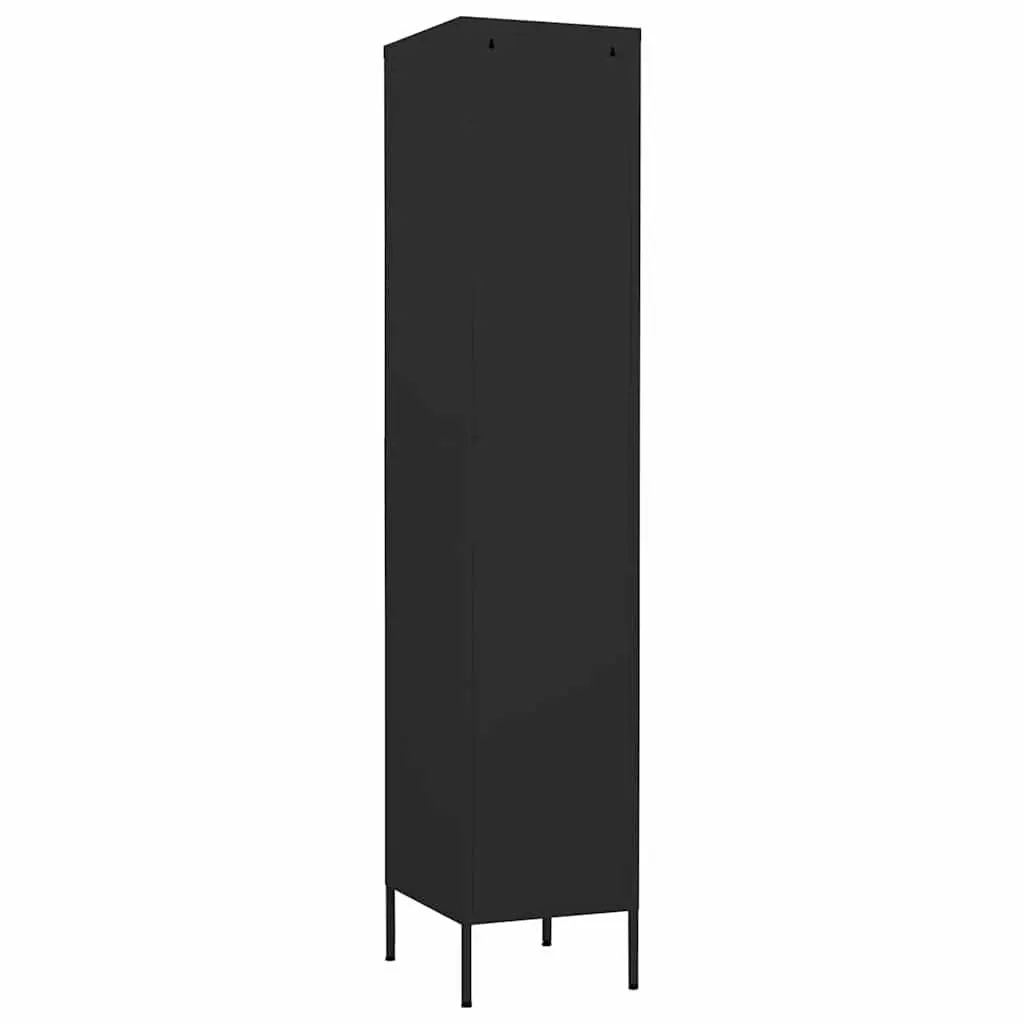Steel Locker Cabinet for Office or Home 4 Adjustable Shelves Black