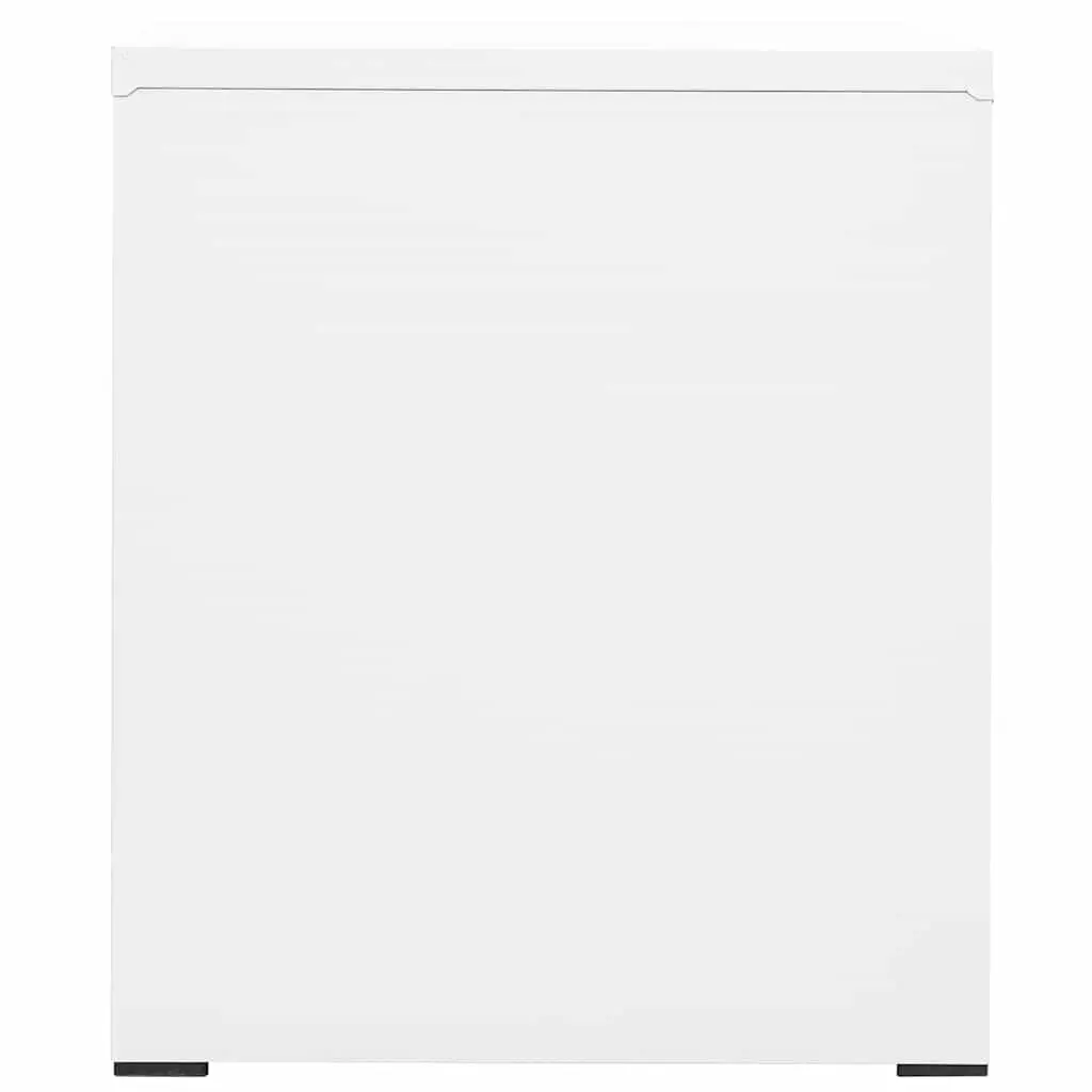 Filing Cabinet Office Storage 2 Drawer Steel White 46x62x72.5cm