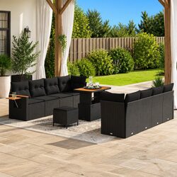 11 Piece Black Garden Sofa Set Specifications and Features
