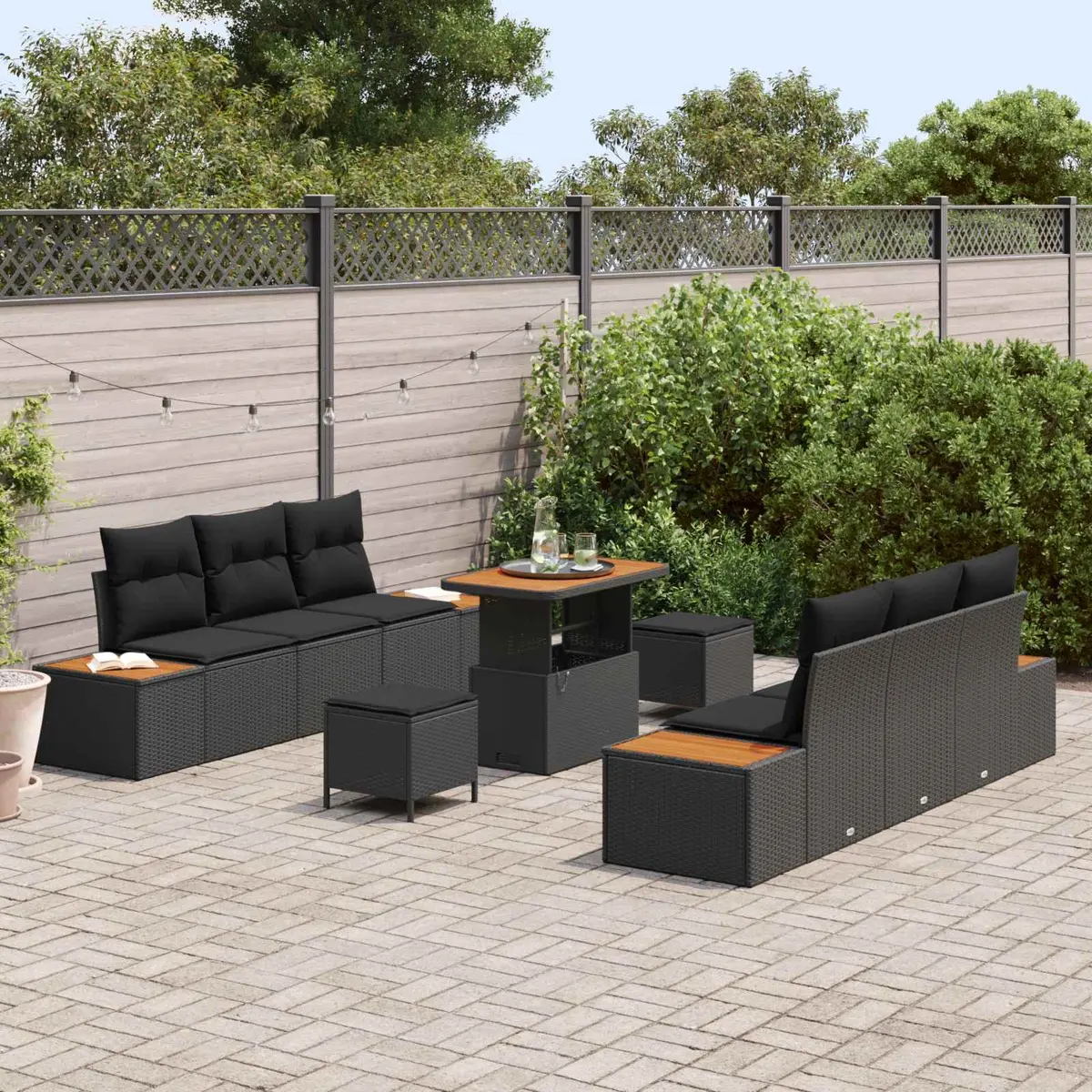 9-Piece Outdoor Garden Sofa Set