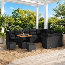 Modular Garden Sofa Set: 12-Piece Outdoor Seating