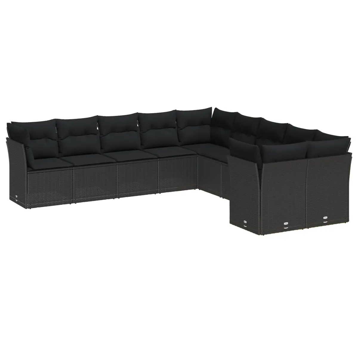 Outdoor Garden Sofa Set 13 Piece Modular Lounge Seating Patio Furniture Black