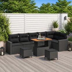 Specifications of 11 Piece Modular Garden Sofa Set in Black