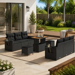 Specifications of 9-Piece Modular Garden Sofa Set