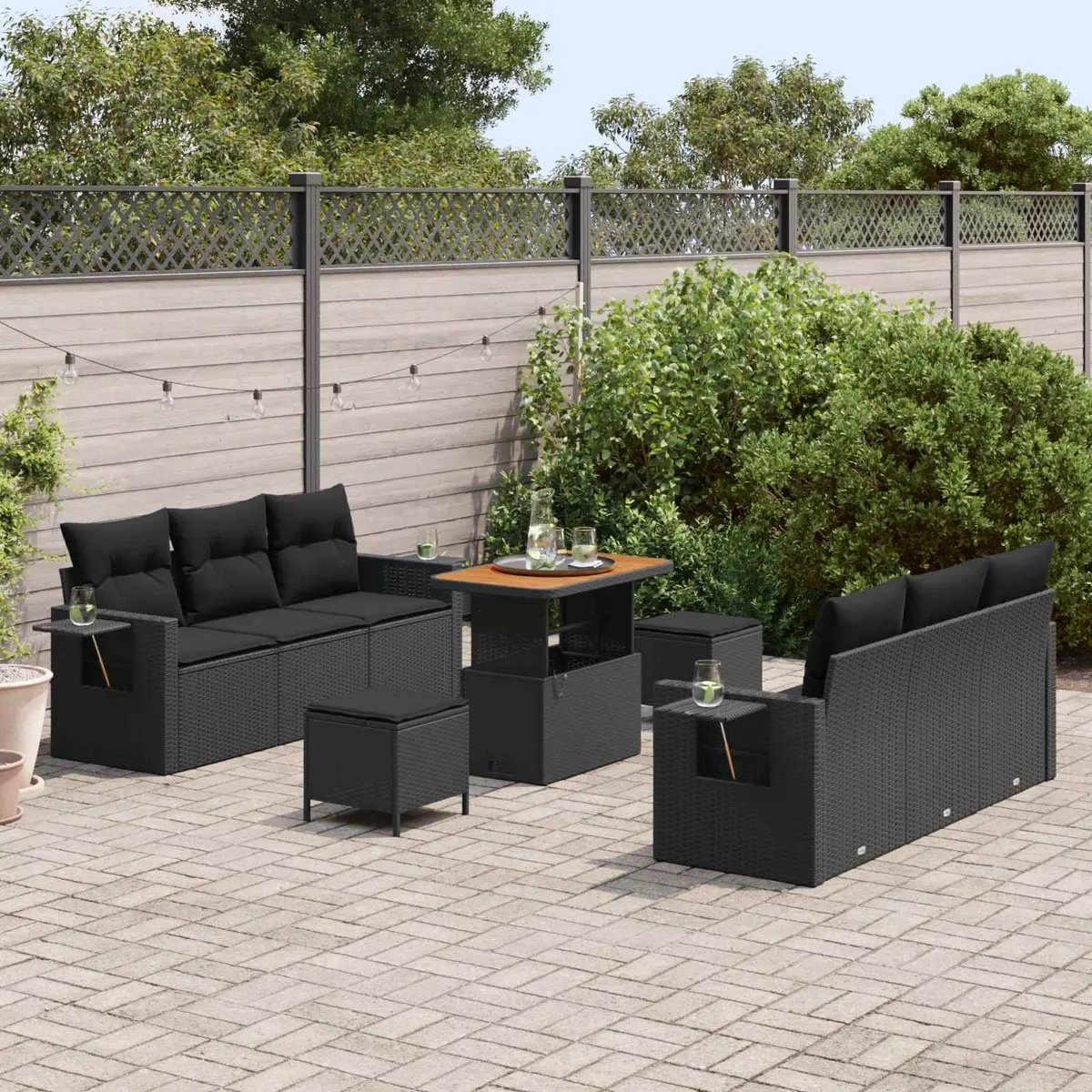 9-Piece Modular Garden Sofa Set