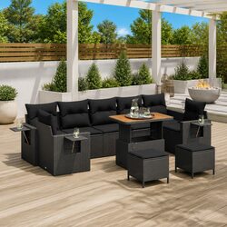 Specifications of the Modular Black Poly Rattan Sofa Set