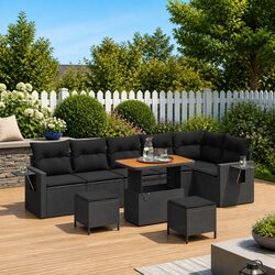 11-Piece Outdoor Modular Sofa Set Dimensions and Specs