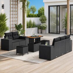 8-Piece Modular Sofa Set: Dimensions and Features Listed