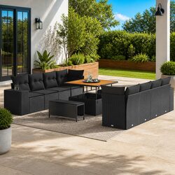 Detailed Specs of 11-Piece Modular Garden Sofa Set