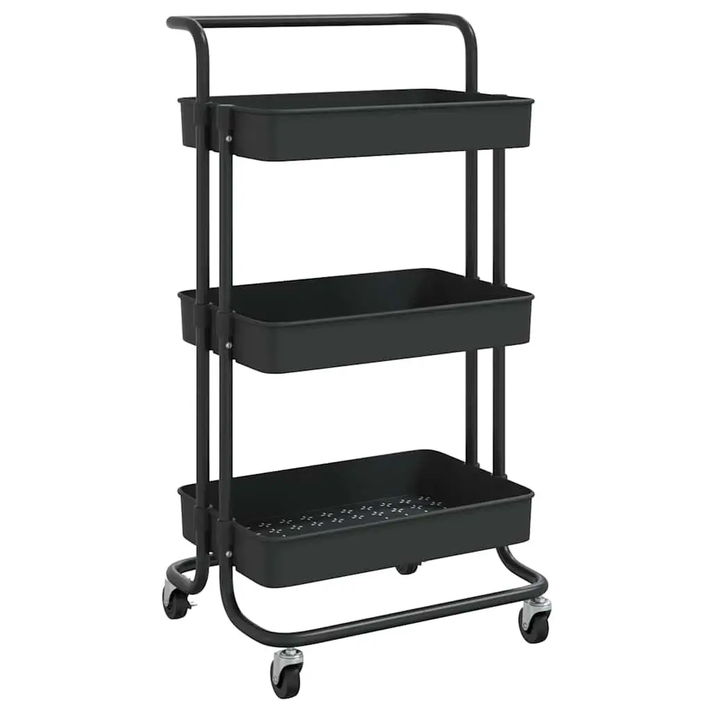 3-Tier Kitchen Trolley with Wheels