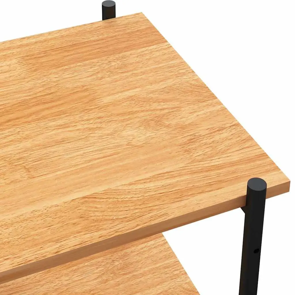 3-Tier Shelving Unit Black Oak Standing Shelf Storage Organiser 80x40x92cm