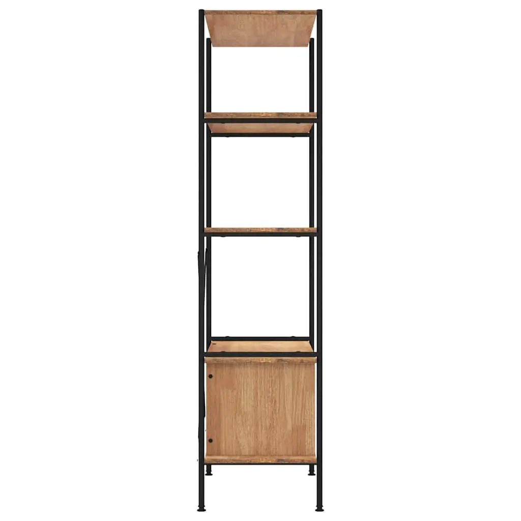 5-Tier Shelving Unit with Cabinet Storage for Home Office 80x40x163cm