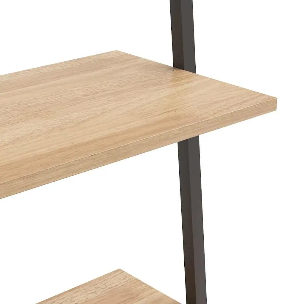 5-Tier Leaning Shelf Storage Bookcase Home Office Display Stand Brown Black