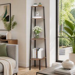 Corner Shelf 4-Tier Storage Unit - 45.5x31.5x150cm