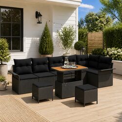 Specifications of 9-Piece Outdoor Modular Sofa Set