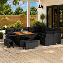 12-Piece Garden Sofa Set Specifications: Storage & Durability