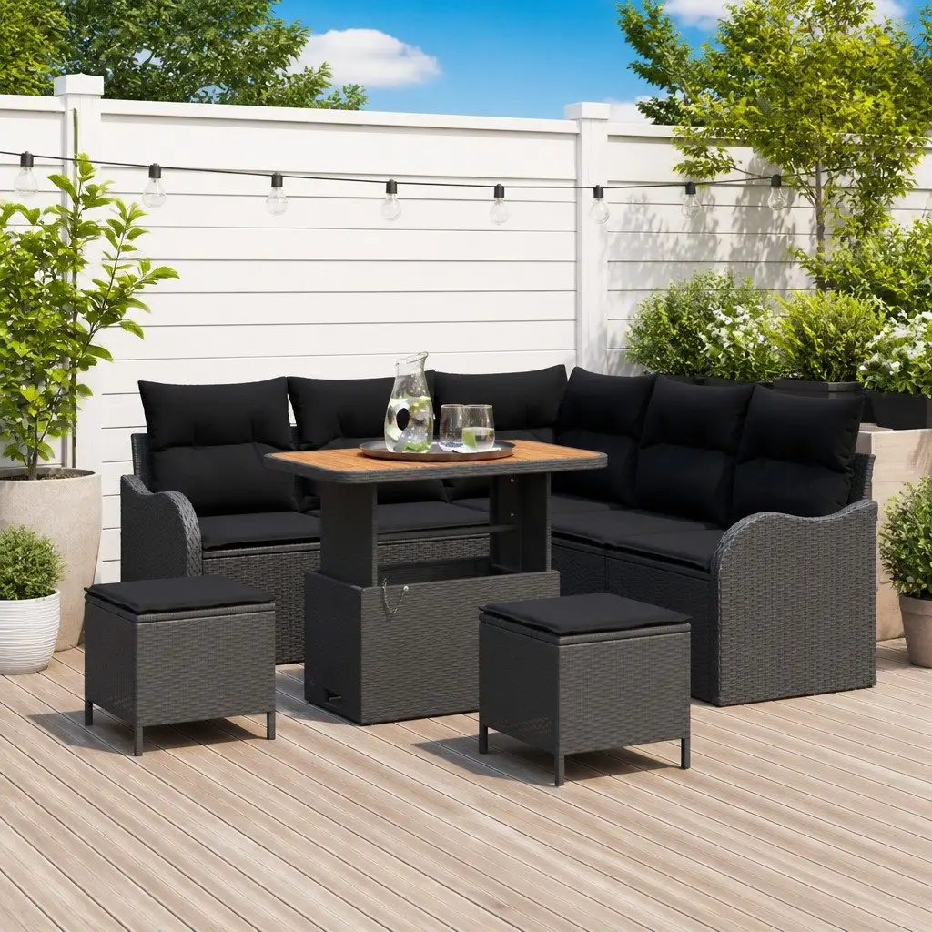 8-Piece Garden Sofa Set with Storage