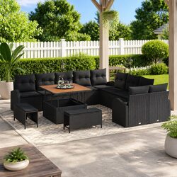 Specifications of 13-Piece Outdoor Garden Sofa Set in Black
