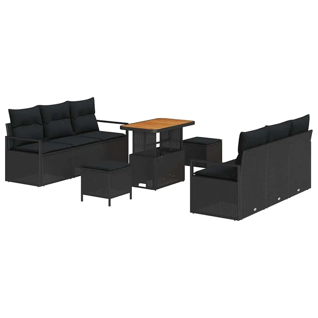 9 Piece Modular Garden Sofa Set with Storage Compartment