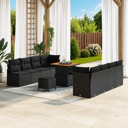 Dimensions and Features of the Black Garden Sofa Set