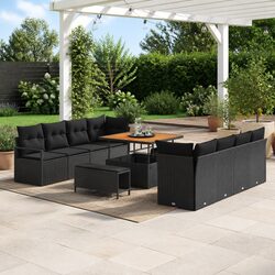 Specifications of Black Modular Rattan Sofa Set with Cushion