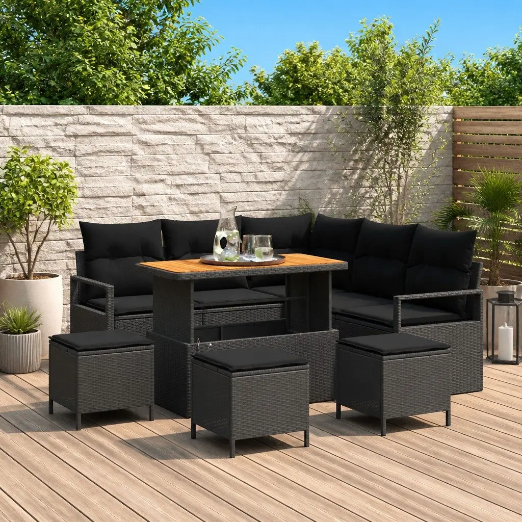 9-Piece Garden Sofa Set with Storage