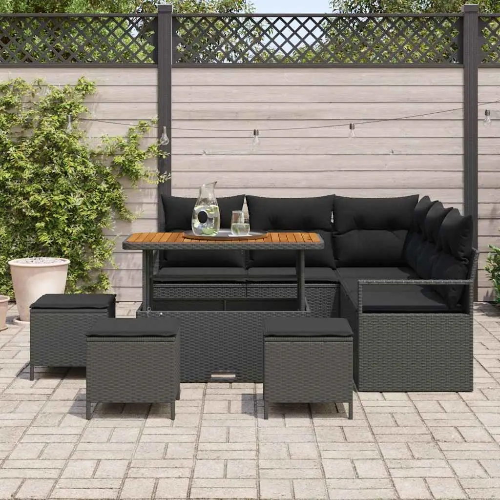 9-Piece Garden Sofa Set with Storage