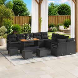 Specifications of 14-Piece Black Outdoor Garden Sofa Set