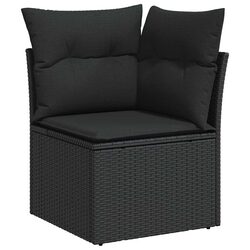 Factual 9-Piece Outdoor Modular Sofa Set in Black