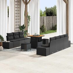 Specifications of 10 Piece Outdoor Garden Sofa Set in Black