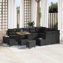 Specifications of 12-Piece Black Patio Sofa Set
