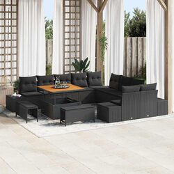 Specifications of 13-Piece Modular Black Garden Sofa Set