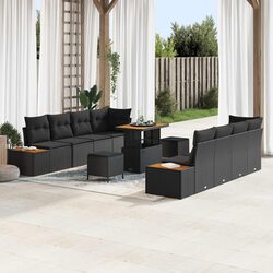 Specifications for 11-Piece Modular Sofa Set in Black