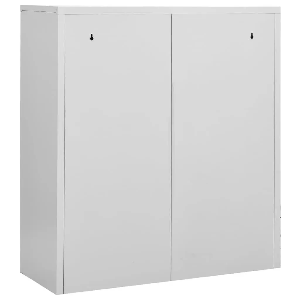 Office Storage Cabinet Grey Steel 90W x 40D x 102H cm