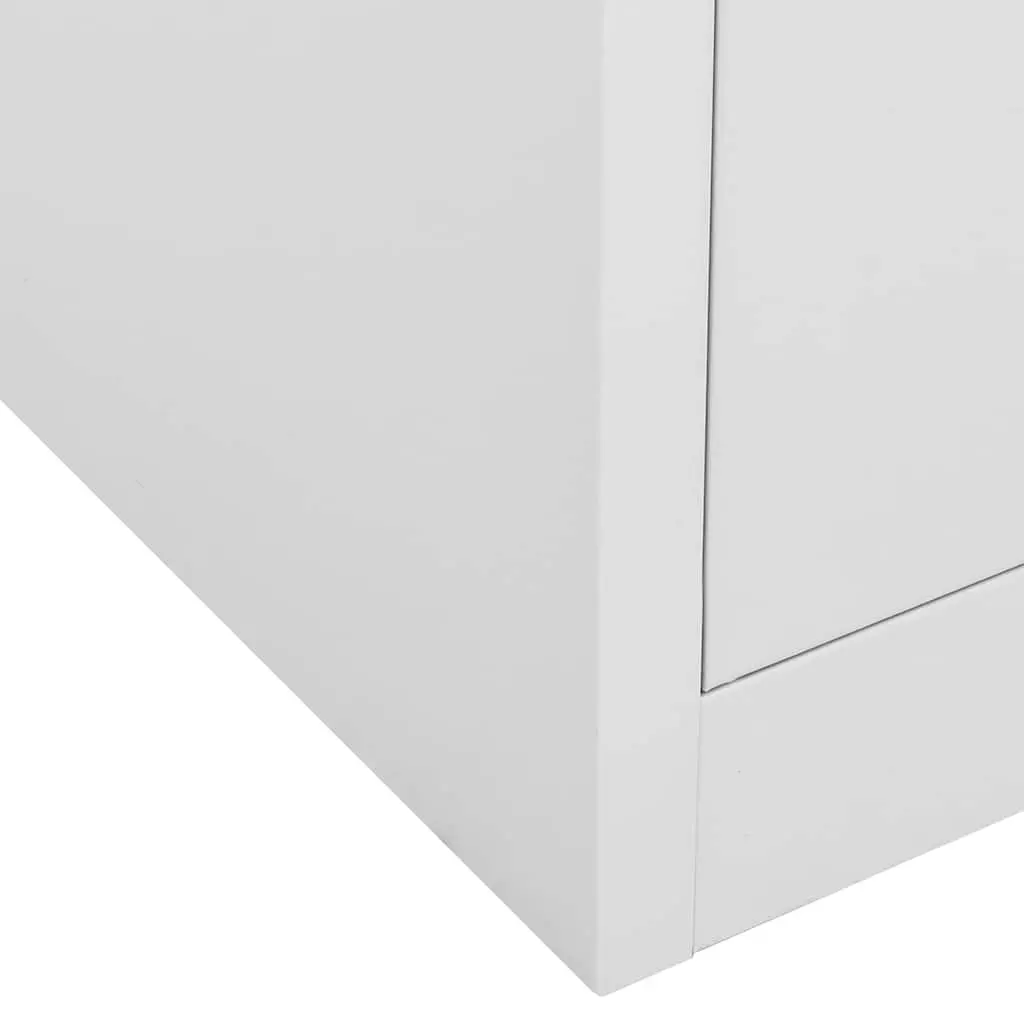 Office Storage Cabinet Grey Steel 90W x 40D x 102H cm