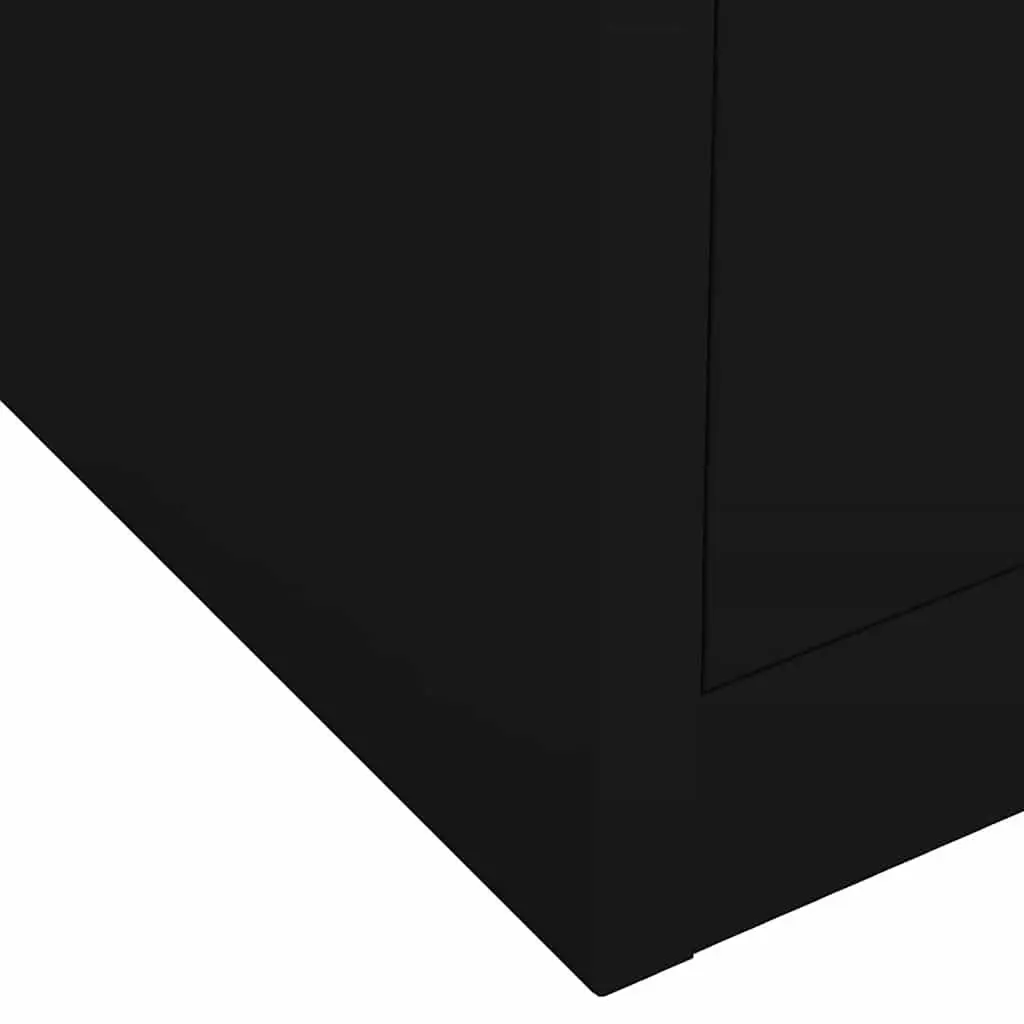 Storage Cabinet Office Filing Organizer Black Steel Adjustable Shelf