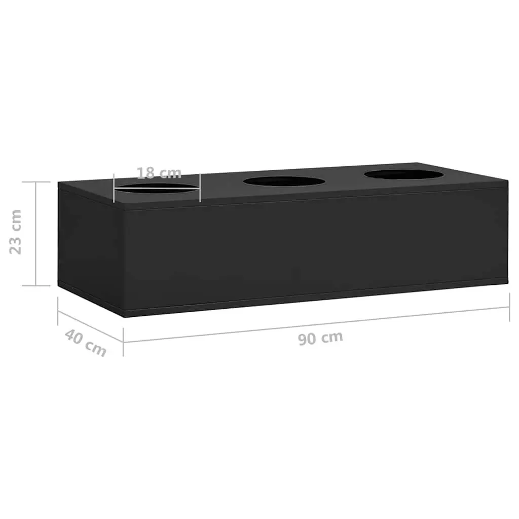 Office Flower Box Anthracite Steel Garden Planter Modern Home Decoration Pot