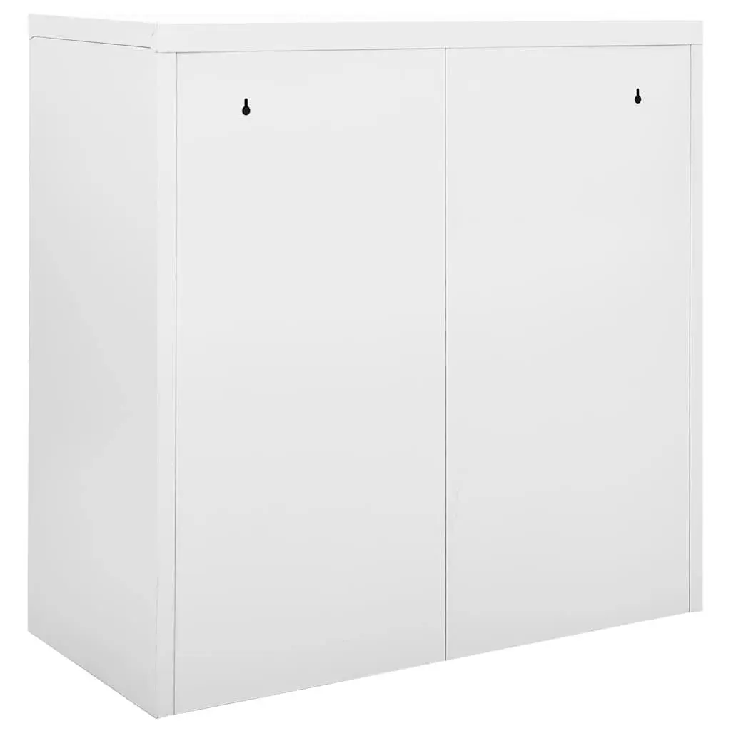 Sliding Door Storage Cabinet Grey Steel Shelves Lockers Organizer 90x40x90cm