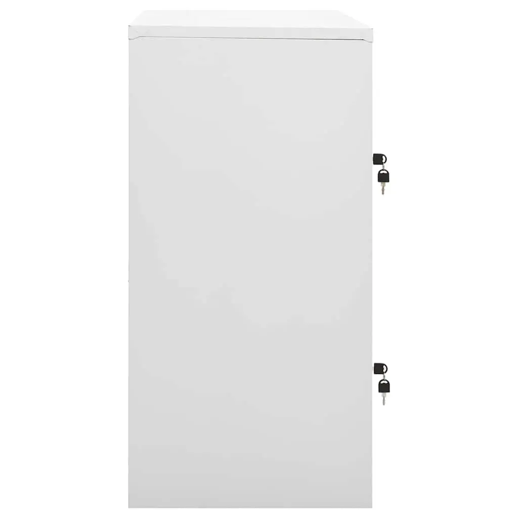 Locker Cabinet Storage Steel Modern Design Grey Blue 90x45x92.5cm Office Home