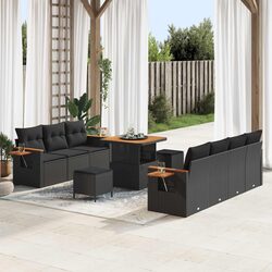 Specifications of 13-Piece Outdoor Modular Sofa Set in Black
