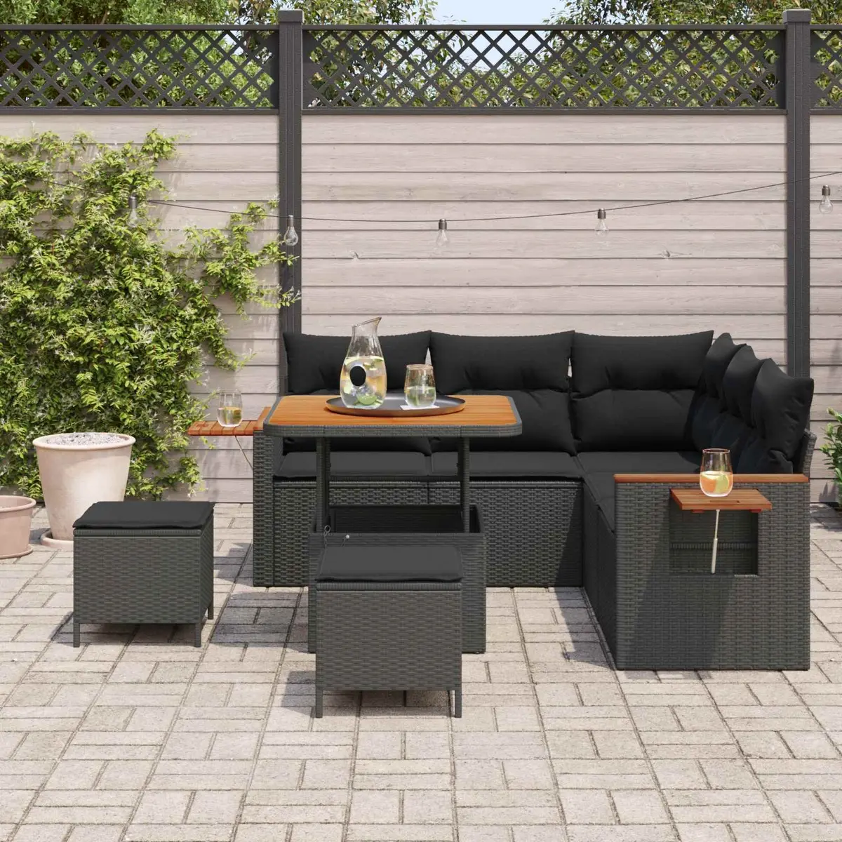 9-Piece Modular Outdoor Sofa Set