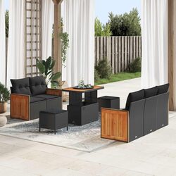 Outdoor Modular Sofa Set - 10 Pieces with Cushions Included