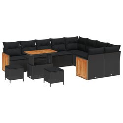 Specifications of Modular Garden Sofa Set 13 pcs in Black