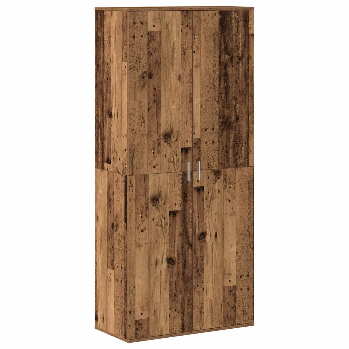 Highboard Storage Cabinet with Shelf Brown Engineered Wood 80 x 39 x 178 cm